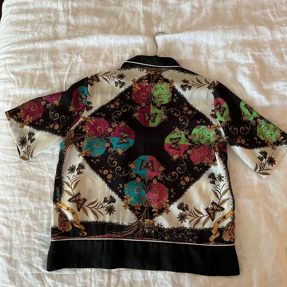 Sandro butterfly satin button down shirt - Picture 5 of 5